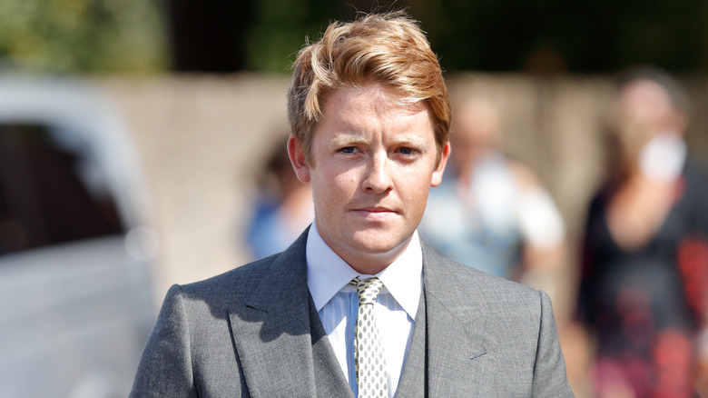 Hugh Grosvenor, Duke of Westminster attends the wedding of Charlie van Straubenzee and Daisy Jenks