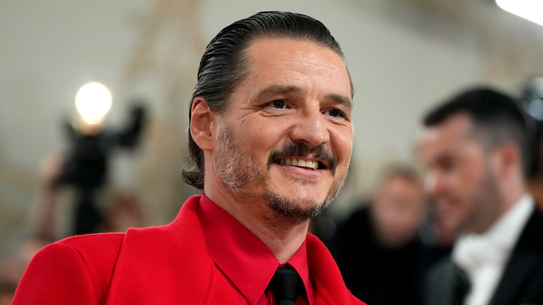 Pedro Pascal smiling at Met Gala