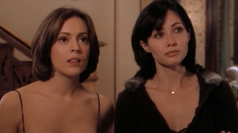 Alyssa Milano and Shannen Doherty in "Charmed"