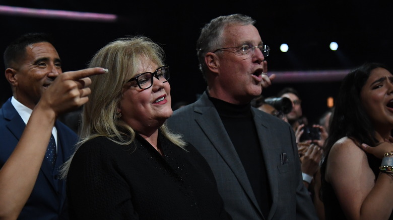 andrea and scott swift at an awards show