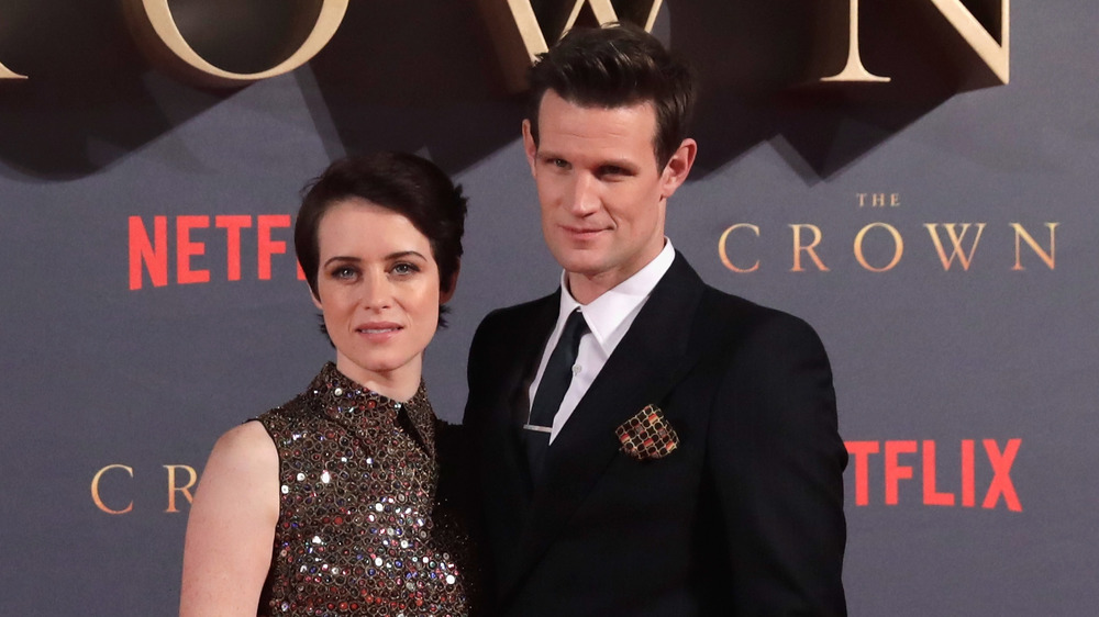 Claire Foy and Matt Smith at a premier