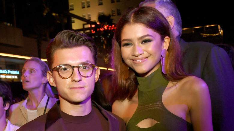 Tom Holland and Zendaya at party