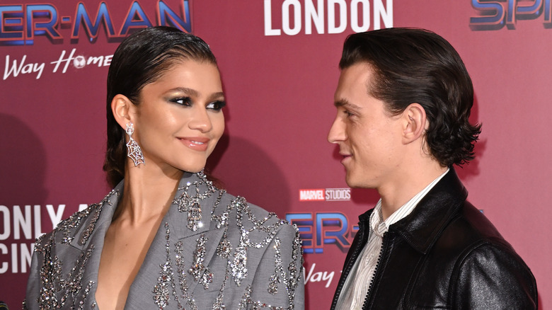 Zendaya and Tom Holland smiling