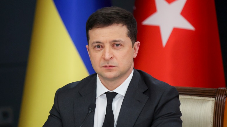  ﻿Volodymyr Zelenskyy looking serious