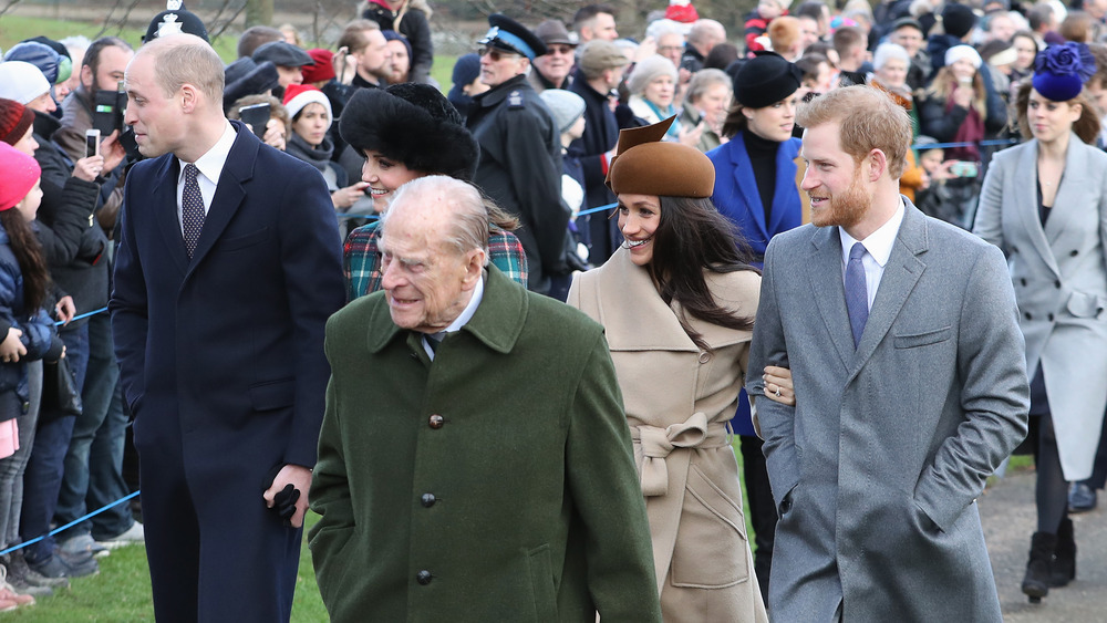 Prince William, Kate Middleton, Prince Philip, Meghan Markle, and Prince Harry