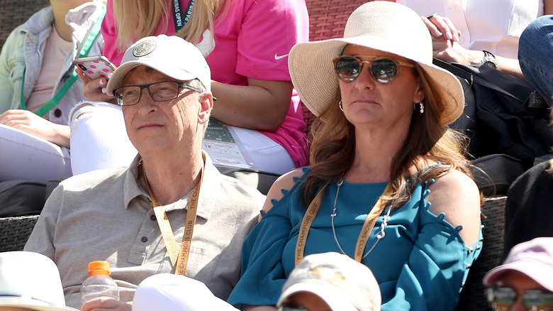 Bill and Melinda Gates at a tennis match