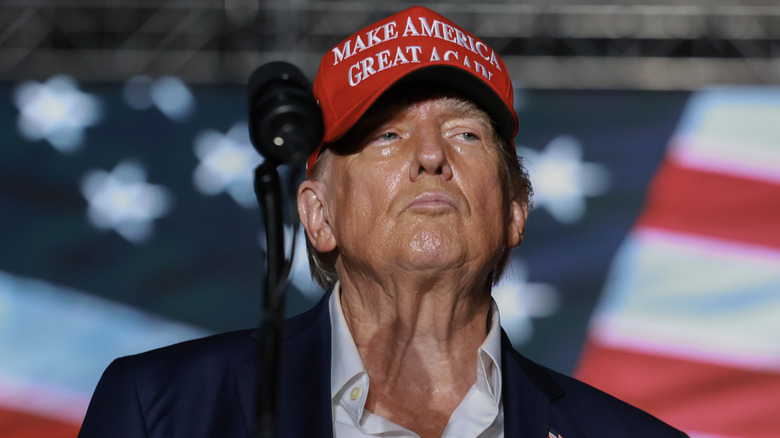 Donald Trump standing at a podium