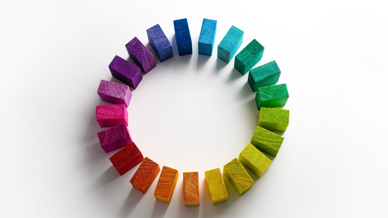Color wheel of blocks