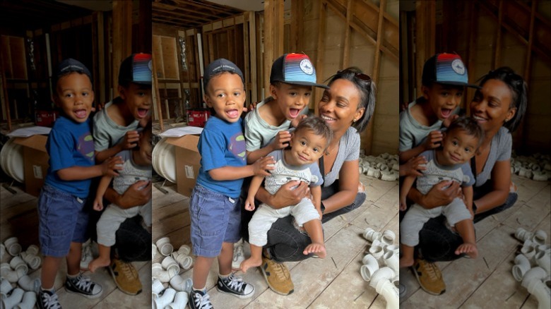 Denese Butler with her three sons