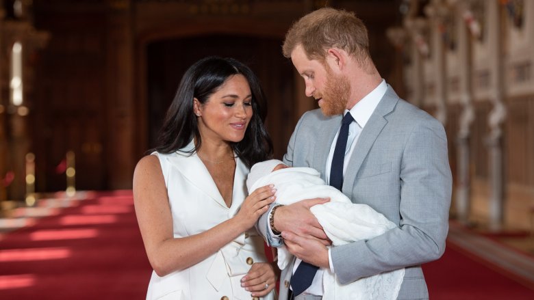 Meghan and Harry doting on newborn son