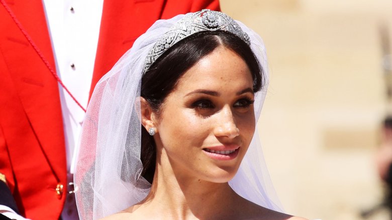 Meghan Markle's natural makeup and royal tiara