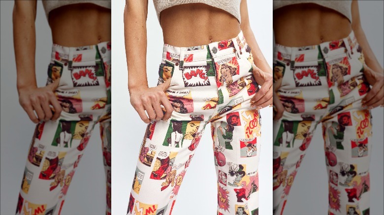 comic book pants from Reformation