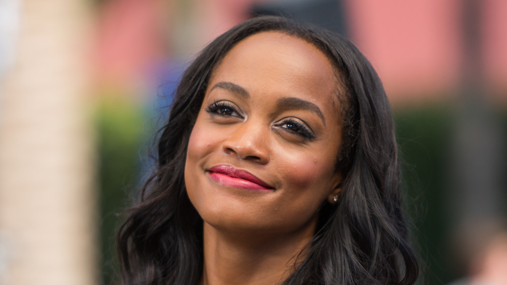 Rachel Lindsay looking into the distance, smiling