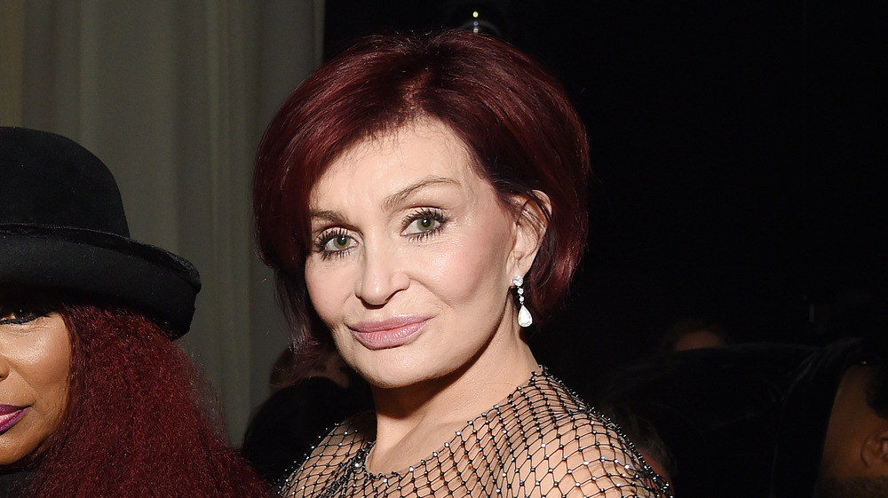 Sharon Osbourne posing at an event