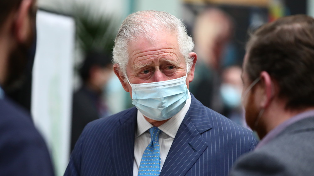 Prince Charles wearing a mask