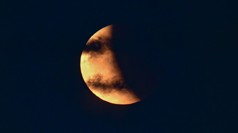 A lunar eclipse