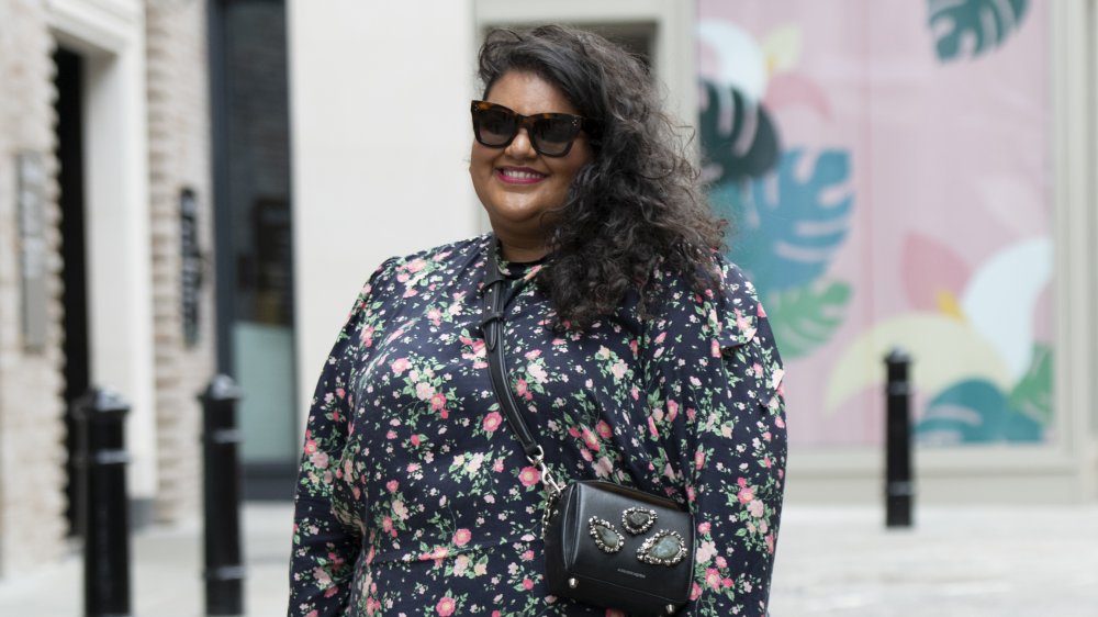 A style editor wearing an ASOS dress
