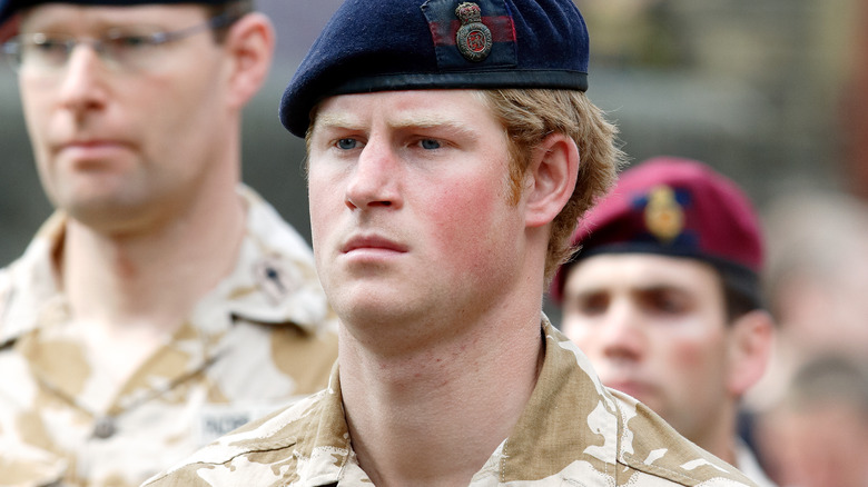 Harry close-up military shot