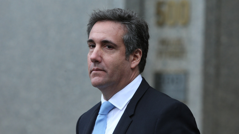 Ex Trump lawyer FrMichael Cohen in a suit 