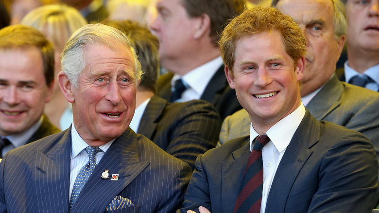 Prince Harry pictured with King Charles 