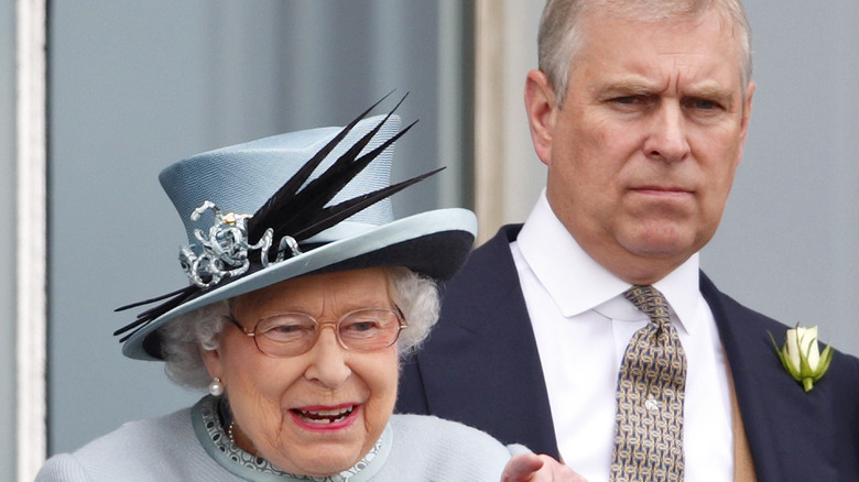 Queen Elizabeth and Prince Andrew