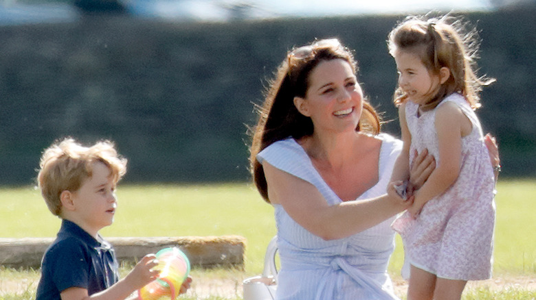 Kate Middleton with Prince George and Princess Charlotte 