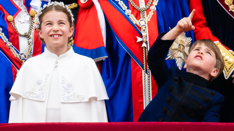 Princess Charlotte and Prince Louis at King Charles' coronation