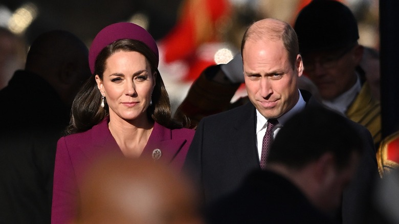 Kate Middleton Prince William straight-faced