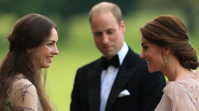 Rose Hanbury greets Kate Middleton and Prince William