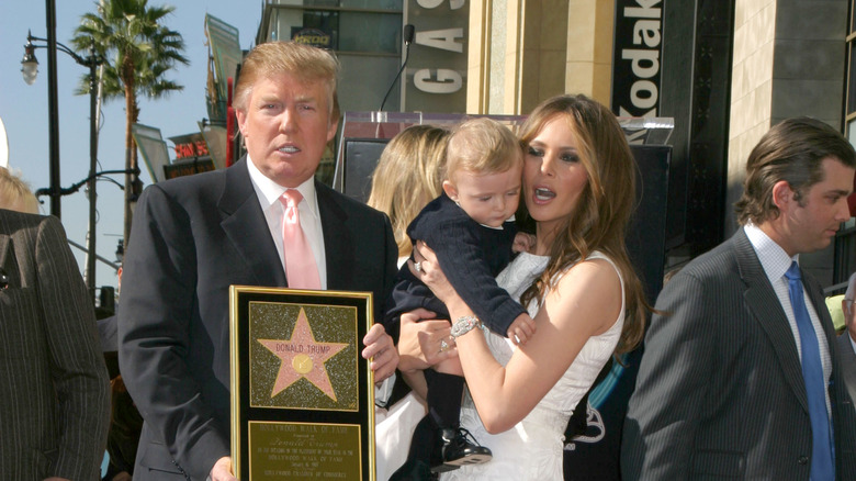 Melania Trump holds young Barron