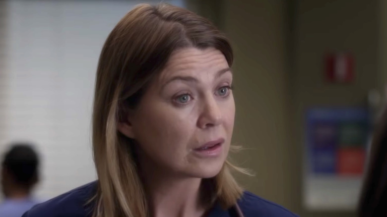 Meredith Grey looking surprised