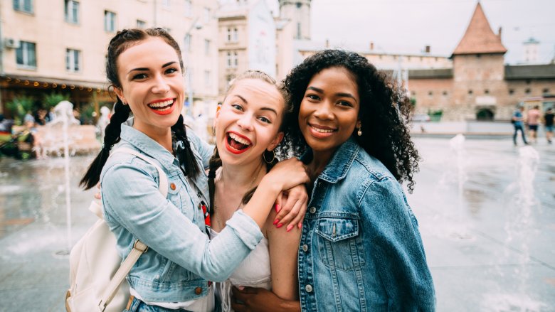 Three college girls