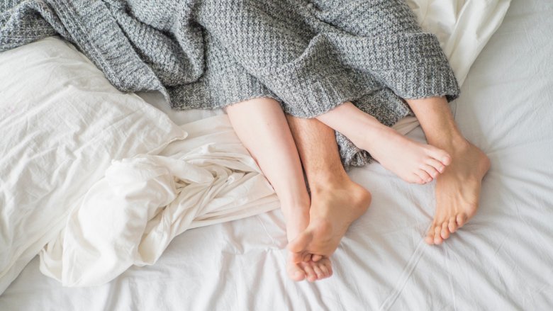 Feet in bed