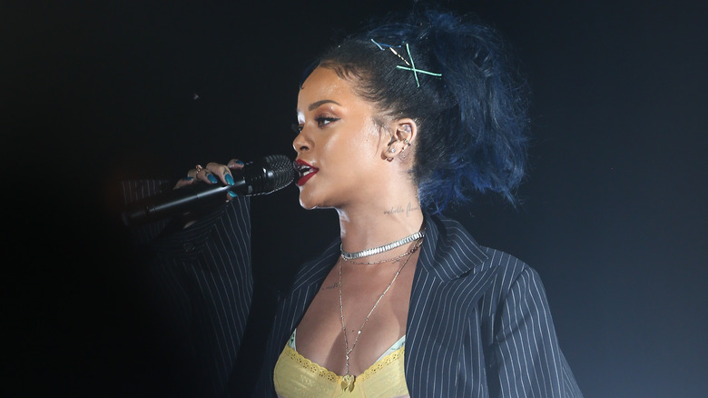 Rihanna performing