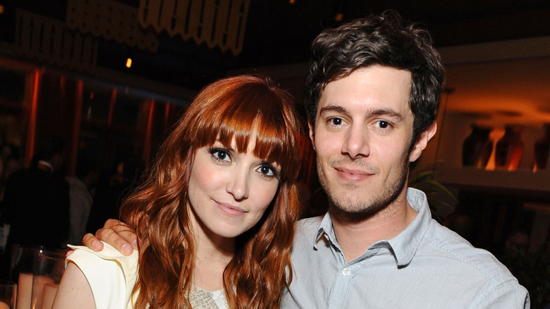 Lorene Scafaria and Adam Brody smirking