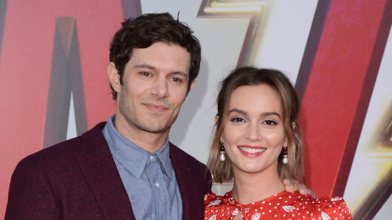 Adam Brody and Leighton Meester smiling