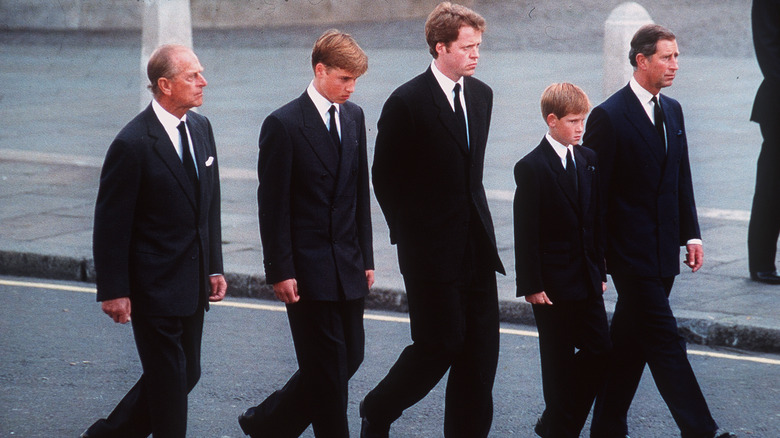 Prince William at Diana's funeral 