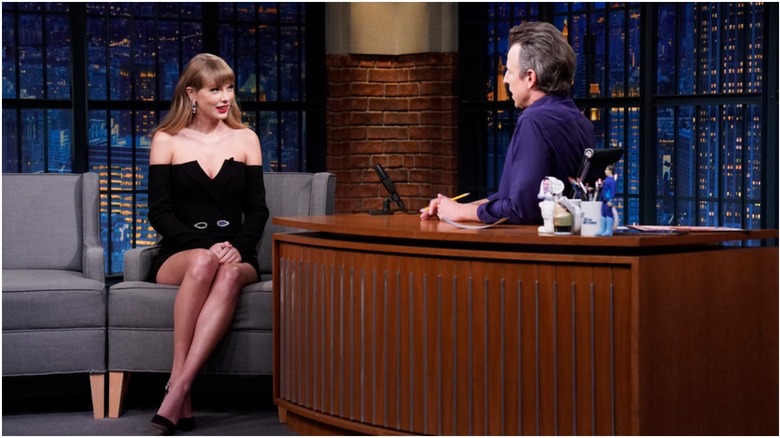 Taylor Swift during an interview with Seth Meyers on November 11, 2021.