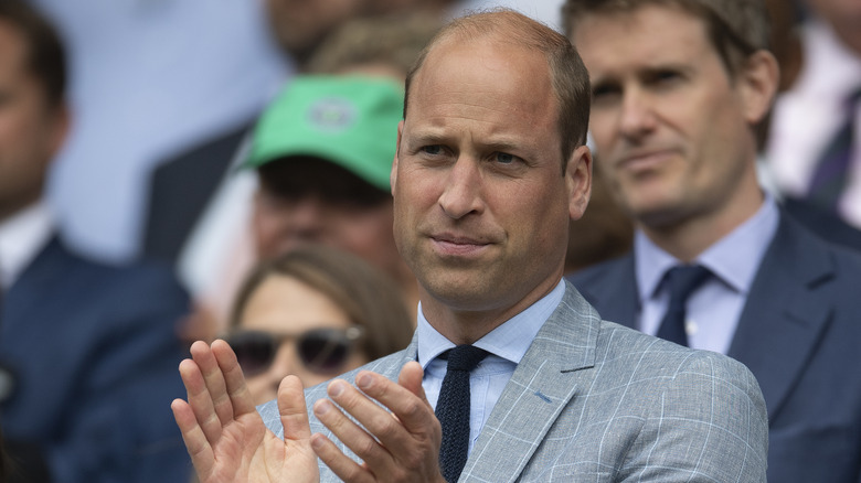 Prince William looking tense at Wimbledon