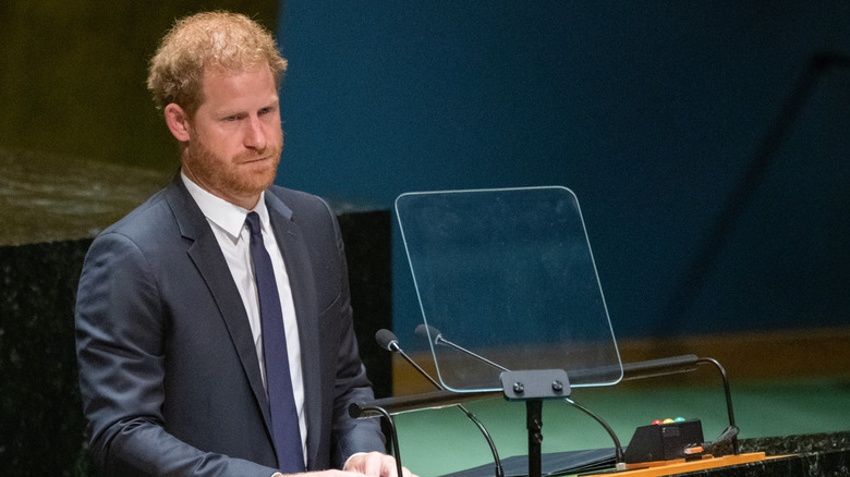 Prince Harry speaking 