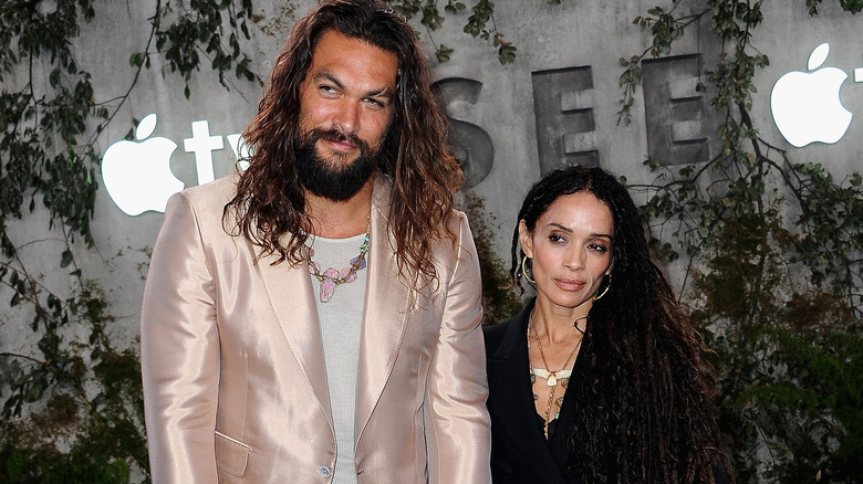 Jason Momoa and Lisa Bonet on the red carpet