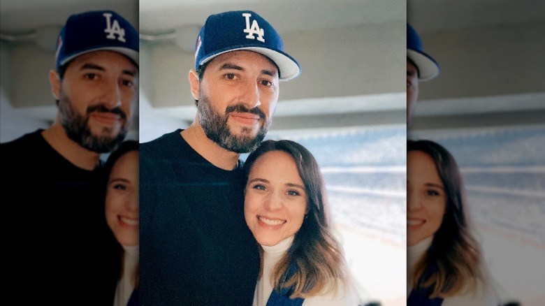 Jinger and Jeremy Vuolo LA baseball cap