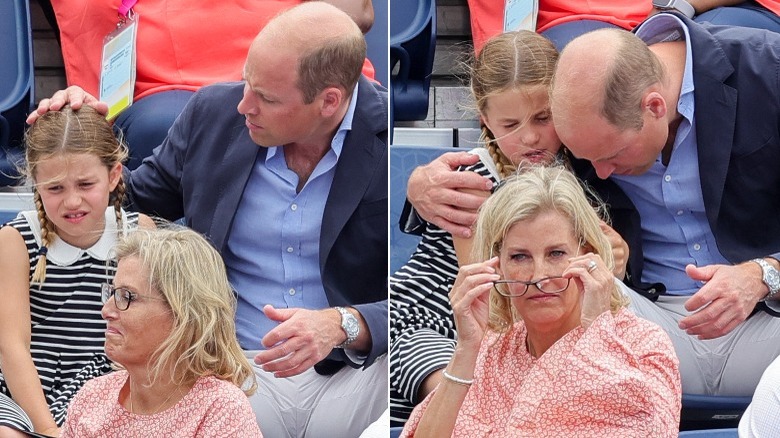 Prince William checks on Princess Charlotte 