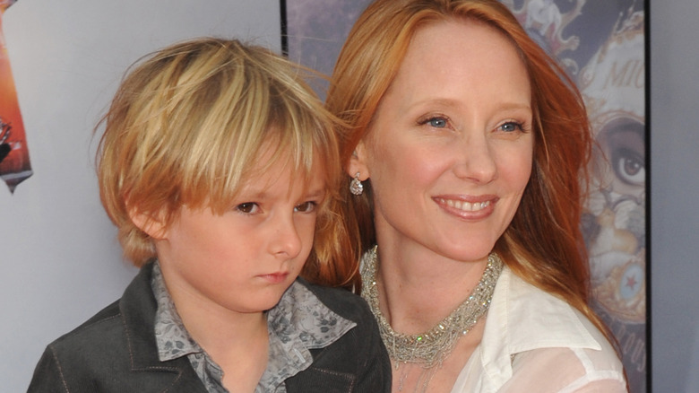 Anne Heche and son Homer on the red carpet