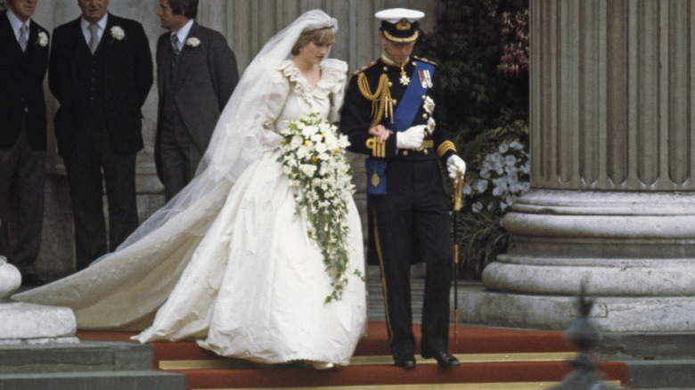 Princess Diana on her wedding day