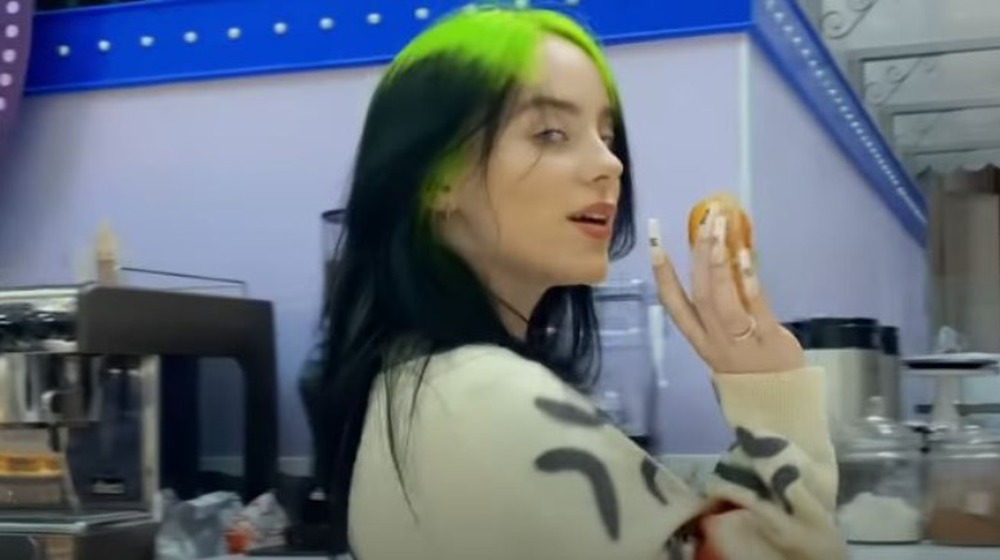 Billie Eilish in her "Therefore I Am" video