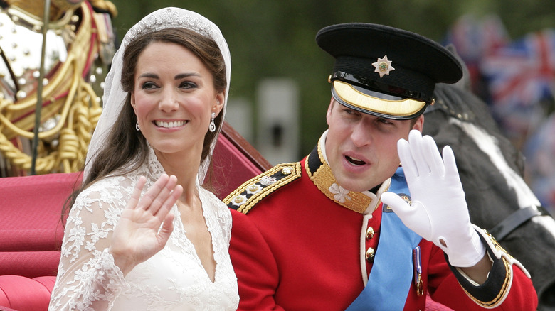 Kate Middleton and Prince William's wedding looks