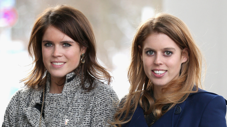 Princess Eugenie and Princess Beatrice smiling