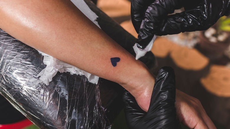 Heart tattoo on arm