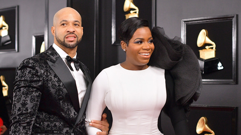  Fantasia Barrino and Kendall Taylor at the Grammys